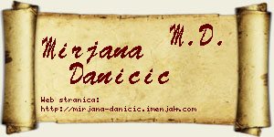 Mirjana Daničić vizit kartica